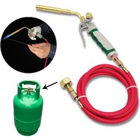 Professioneller Propangas-Lötbrenner mit Doppelschalter, 1,6 m Zündschlauch, Gasschweißgerät zum Heizen von Grills von COOCHEER