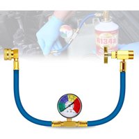 R134A-Nachfüllschlauch für Autoklimaanlagen, Kältemittel-Nachfüllschlauch für Klimaanlagen mit Manometer, R134A-Gas-Nachfüllset für Autoklimaanlagen von COOCHEER