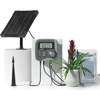 RAINPOINT Automatisches Solarbewässerungssystem 45 l/h mit programmierbarem Timer, 2600 mAh Akku, für bis zu 15 Topfpflanzen in Garten, Balkon und von COOCHEER