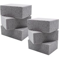Set mit 6 Grill-Reinigungssteinen, wiederverwendbaren Reinigungssteinblöcken, Grillstein-Reiniger-Bimsstein zum Reinigen von von COOCHEER