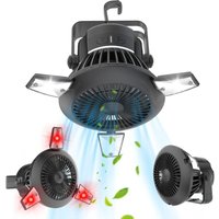 Coocheer - Solar-Camping-Ventilator, tragbar, leicht, Camping-Ventilator mit wiederaufladbarem Zelt-Ventilator für Zelt, Solar-Ventilator mit von COOCHEER