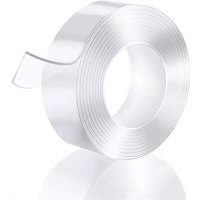 Coocheer - Stück waschbares, wasserdichtes, doppelseitiges Nano Magic Tape, Acryl, transparent, 1 mm x 3 cm x 3 m von COOCHEER