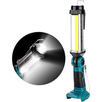 Tragbare kabellose LED-Arbeitsleuchte für den Außenbereich mit USB-Anschluss Hipoke 2000LM Taschenlampe kompatibel mit MaKita 18V 20V von COOCHEER