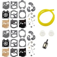 Vergaser-Umbausatz mit Kraftstoffschlauch für Walbro K10-WAT wa WT-Serie Husqvarna Poulan McCulloch Echo Kettensäge (2er-Pack) von COOCHEER