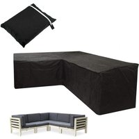 Wasserdichte Ecksofa-Schutzhülle, Gartenmöbel-Abdeckung, Outdoor-Eck-Gartensofa-Abdeckung, staubabweisendes Anti-UV-Polyestergewebe, 210T/270 x 270 x von COOCHEER