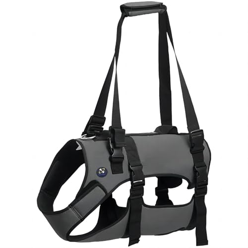 Coodeo Hundelift Geschirr, Unterstützung und Recovery Sling, Haustier Rehabilitation Lifts Weste Atmungsaktive Pad für alte, Gelenkverletzungen, Arthritis, Paralyse Hunde(schwarz, L) von COODEO