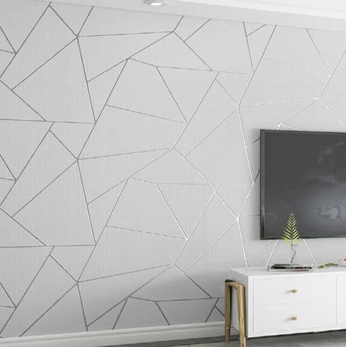 Moderne minimalistische geometrische Kurve Streifen Vliestapete Schlafzimmer Wohnzimmer TV Hintergrunddekoration dreidimensionale 3D-Tapete,C von COOGER