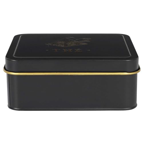 COOK CONCEPT, BT6820, Elegant Metal Box for Tea pods, chic and Practical Design, airtight for optimal Conservation, ideal for Various Storage, 15x10 cm, Black and Gold, Noir, Or von COOK CONCEPT