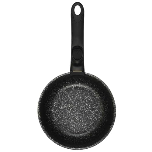 COOK CONCEPT, KC25301, X3 Stone Effect Saucepan with Removable Universal Handle, Elegant Design, Quality Materials, Stackable, Versatile for Cooking, Black, 20 cm von COOK CONCEPT