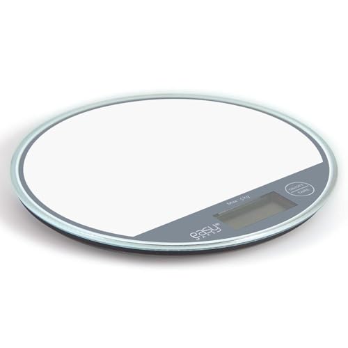 COOK CONCEPT KU6096G/WEB Küchenwaage, Glas, Weiß grau von COOK CONCEPT