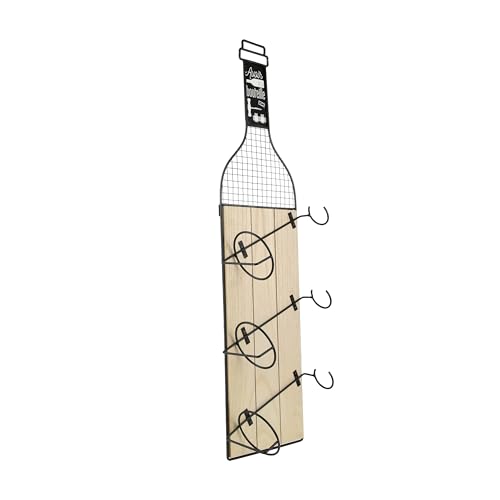 COOK CONCEPT KV7253 Flaschenhalter, Holz, Schwarz/Beige von COOK CONCEPT