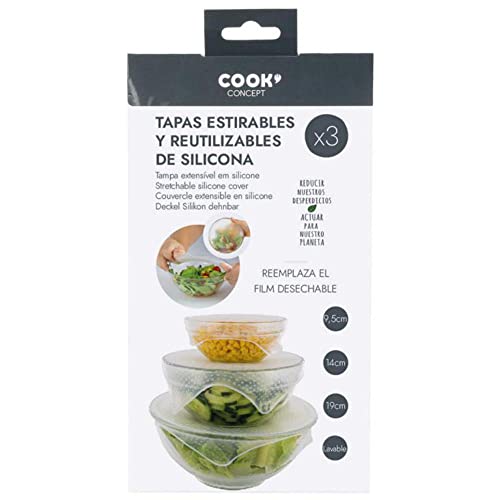 COOK CONCEPT Tapa extensible reutilizable de silicona – 3 tamaños von COOK CONCEPT