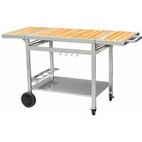 Cook'in Garden - Beistelltisch für Plancha aus Holz und Metall grandi xl - Grau von COOK'IN GARDEN