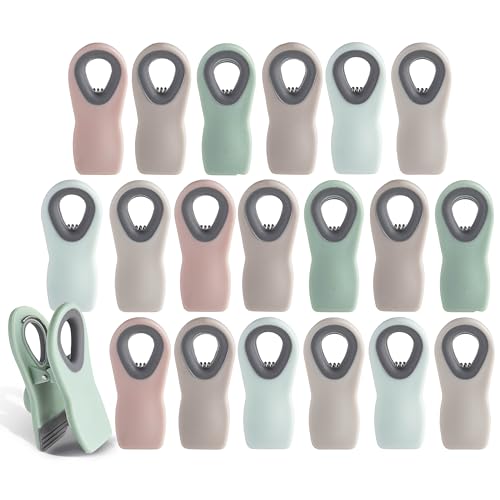 COOK WITH COLOR Beutelklammern mit Magnet - Lebensmittel-Clips, Chip-Clips, Beutelklammern zur Aufbewahrung von Lebensmitteln mit luftdichtem Verschluss für Brotbeutel, Snackbeutel und von COOK WITH COLOR