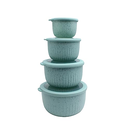 COOK WITH COLOR Vorbereitungsschüsseln mit Deckeln - Breit und tief verschachteltes Kunststoff-Rührschüssel-Set mit Deckel, 8-teiliges Set – tiefe Schüsseln, gesprenkelte Minze COOK WITH COLOR Vorbereitungsschüsseln mit Deckeln - Breit und tief verschachteltes Kunststoff-Rührschüssel-Set mit Deckel, 8-teiliges Set – tiefe Schüsseln, gesprenkelte Minze von COOK WITH COLOR