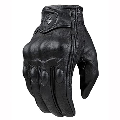 COOKOE Handschuhe Leder echtes Schaffell Motocross Motorrad Biker Rennwagen Reiten Moto Handschuhe Herren von COOKOE