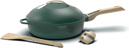 COOKUT - Die fabelhafte 8-in-1-Pfanne – 24 cm – ein einziges Utensil, das Pfanne, Topf, Schmortopf ersetzt – mit 2 abnehmbaren Griffen, Dampf-/Frittierkorb, Holzspatel – Canope von COOKUT