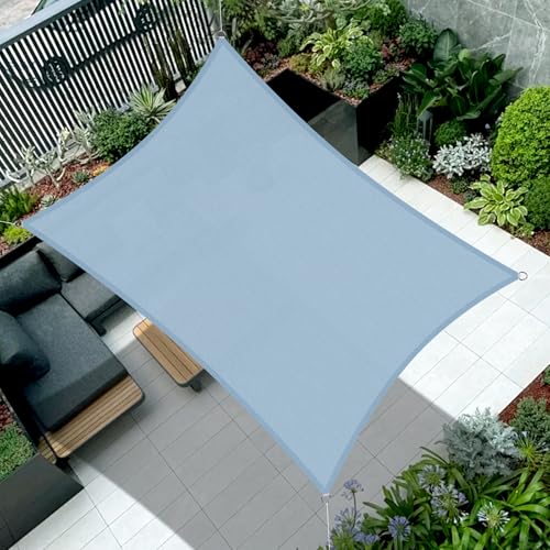 COOL AREA Sonnensegel Wasserdicht 2x3m Rechteckig Sonnenschutz 95% UV Schutz Wasserabweisend Segel PES für Garten Balkon Terrasse-Graublau COOL AREA Sonnensegel Wasserdicht 2x3m Rechteckig Sonnenschutz 95% UV Schutz Wasserabweisend Segel PES für Garten Balkon Terrasse-Graublau von COOL AREA