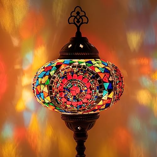 10 Variationen Orientalische Marokkanische Mosaik Tischampe Handgefertigte Türkische Dekorative Mosaiklampe (3-Mehrfarbig) von COOL MOSAIK