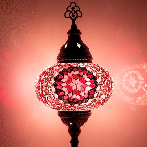 10 Variationen Orientalische Marokkanische Mosaik Tischampe Handgefertigte Türkische Dekorative Mosaiklampe (9-Rosa) von COOL MOSAIK