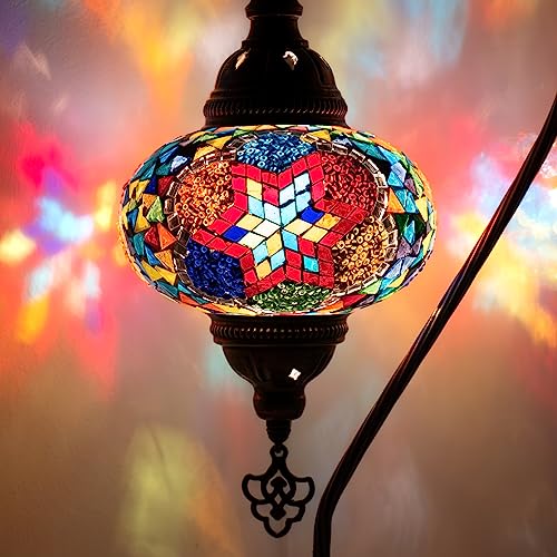 Mosaiklampe Stehlampe L Tischlampe Orientalische Marokkanische Mosaik Tischampe Handgefertigte Dekorative Türkische Mosaiklampe (19. Mehrfarbig) von COOL MOSAIK