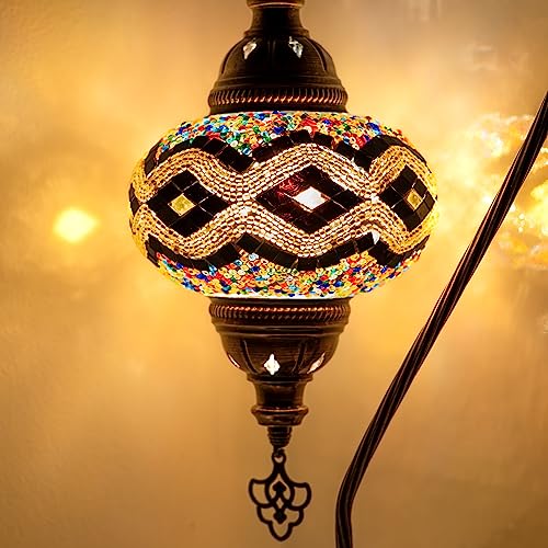 Orientalische Marokkanische Mosaik Tischampe Handgefertigte Dekorative Türkische Mosaiklampe (14. Golden) von COOL MOSAIK