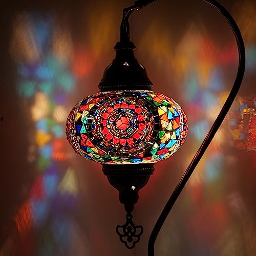 Orientalische Marokkanische Mosaik Tischampe Stehlampe Handgefertigte Dekorative Türkische Mosaiklampe (3. Mehrfarbig) von COOL MOSAIK