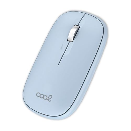 Cool Slim Kabellose Maus, leise, 2-in-1 (Bluetooth + Adap. USB), Himmelblau von Cool