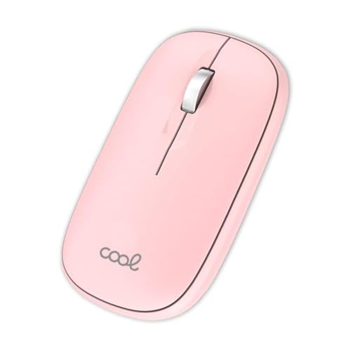Kabellose Maus, Cool Slim, leise, 2-in-1 (Bluetooth + USB-Adapter), Rosa von Cool