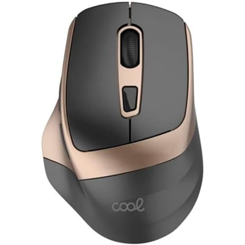 Cool Kabellose Maus, leise, ergonomisch, Schwarz-Gold von Cool