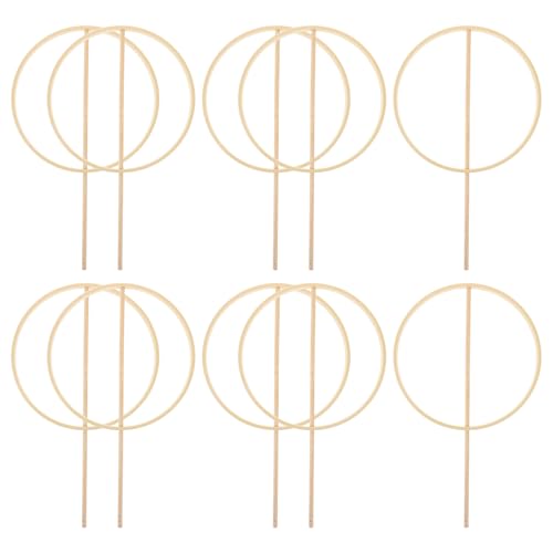 COOLHIYA 10 Sets runder Fächerrahmen im chinesischen Stil, DIY-Bastelset, handgefertigte Fächer-Ersatzgriffe für Hochzeiten, Kunsthandwerk und traditionelle Kostüme COOLHIYA 10 Sets runder Fächerrahmen im chinesischen Stil, DIY-Bastelset, handgefertigte Fächer-Ersatzgriffe für Hochzeiten, Kunsthandwerk und traditionelle Kostüme von COOLHIYA