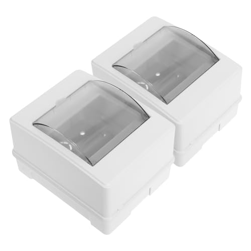 COOLHIYA 2 Stück Wasserdichte Verteilungsschutzbox mit Transparenter Abdeckung für Innen und Außennutzung Elektrischer Sicherungsschutz für Ladestationen und Elektronikprojekte von COOLHIYA