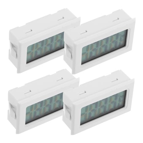 COOLHIYA 4 Stück Mini Digitales Thermometer Eingebautes Temperaturmessgerät mit Klarem Lcd-display Handlich Tragbar für Gewächshaus Terrarien Aquarium und Sowie Außenbereiche von COOLHIYA