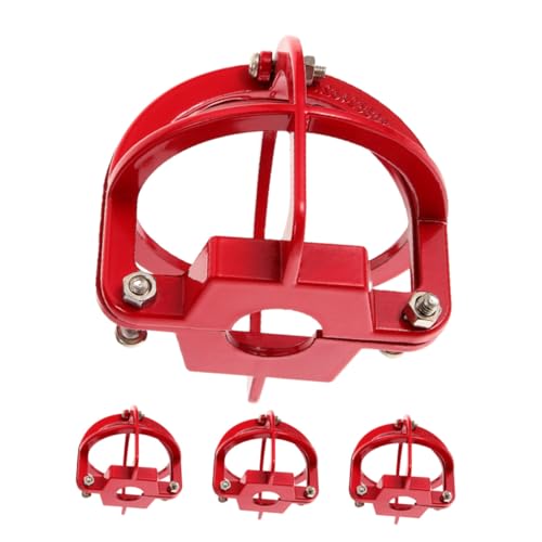 COOLHIYA 4 Stück Schutzabdeckung Für Den Sprinklerkopf Käfig Schilde Sprinklerkopfschutz Im Freien Bewachen Schützend Ersatz Kappe Sprinkler-spritzschutz Sprinklerkopfabdeckung Metall Rot von COOLHIYA