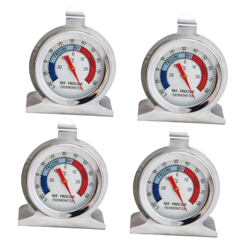 COOLHIYA 4 Stück Teiliges Edelstahl Kühlschrank Thermometer Langlebig Präzise Temperaturanzeige für Gefrierschrank und Kühlgerät Handlich Praktisch für Haushalt Büro COOLHIYA 4 Stück Teiliges Edelstahl Kühlschrank Thermometer Langlebig Präzise Temperaturanzeige für Gefrierschrank und Kühlgerät Handlich Praktisch für Haushalt Büro von COOLHIYA
