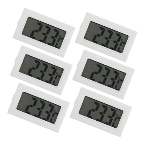 COOLHIYA 6 Stück Teiliges Digitales Thermometer mit Kompaktem Einbau Präzise Sensoren Multifunktional für Innen Außentemperatur für Gewächshaus Aquarium Raum Außenthermometer COOLHIYA 6 Stück Teiliges Digitales Thermometer mit Kompaktem Einbau Präzise Sensoren Multifunktional für Innen Außentemperatur für Gewächshaus Aquarium Raum Außenthermometer von COOLHIYA