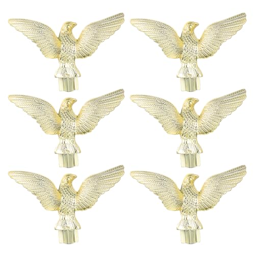 COOLHIYA 6 stücke Fahnenmast Adler Topper Für Outdoor Gold Fahnenmast Adler Endstücke Pole Top Ornament Für Garten Fahnenmasten Ersatz Goldene von COOLHIYA