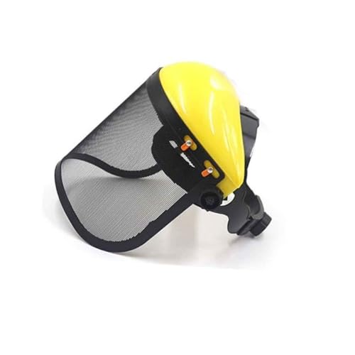COOLHIYA Rasenmäher Schutzhelm mit Netzvisier Robuste Schutzausrüstung für Gartenarbeiten Verstellbar mit Schaumstoffpolsterung Universeller Schutz für Anwendung Zufällige Zufällige Farbe von COOLHIYA