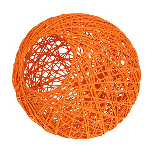 COOLHIYA Rattan Deckenleuchte Lampenschirm Orange Pendelleuchte Rattanschirm Handgefertigte Lichtdekoration für Wohnräume Installieren und Robust für Gemütliche von COOLHIYA
