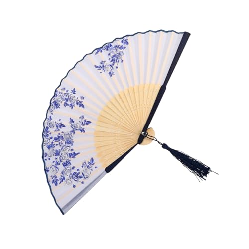 COOLHIYA Tanzfan Im Chinesischen Stil Faltlüfter Tragbare Ventilatoren Klein Frauen Geburtstag Handheld-fächerfalten Faltbarer Lüfter Schmuckfächer Ornament-fan Blau COOLHIYA Tanzfan Im Chinesischen Stil Faltlüfter Tragbare Ventilatoren Klein Frauen Geburtstag Handheld-fächerfalten Faltbarer Lüfter Schmuckfächer Ornament-fan Blau von COOLHIYA