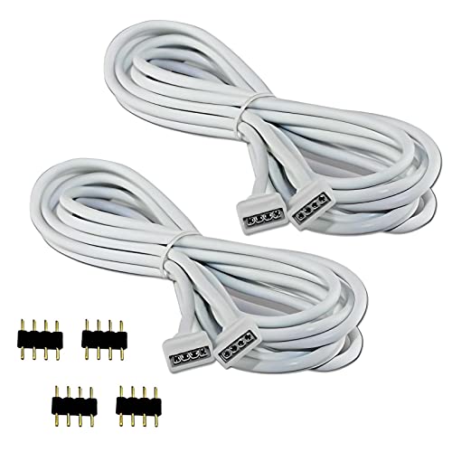 COOLWEST 2er-Pack 2M Verlängerung Anschluss Kabel für LED RGB-Strip 4 pin, Verbinder, geeignet für LED RGB Leiste Streifen von COOLWEST