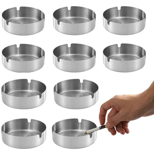 10 Stücke 8cm Edelstahl Aschenbecher,Tischplatte Aschenbecher,Tragbar Aschenbecher Für Draussen,Oberfläche Gebürstet,Rutschfeste Unterseite,Geeignet Für Innenräume,Restaurants,Schlafzimmer,Wohnzimmer 10 Stücke 8cm Edelstahl Aschenbecher,Tischplatte Aschenbecher,Tragbar Aschenbecher Für Draussen,Oberfläche Gebürstet,Rutschfeste Unterseite,Geeignet Für Innenräume,Restaurants,Schlafzimmer,Wohnzimmer von COONE