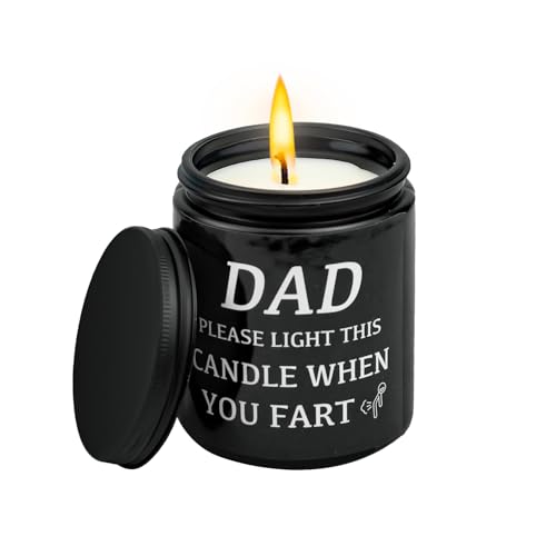Geschenke für Papa von Tochter Sohn, Vatertag Geburtstag Thanksgiving Weihnachtsgeschenke Duftkerze Dad, bitte zünde diese Kerze an, wenn du faulst von COONE