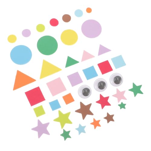 COOPHYA 1 Satz Geometrische Form Aufkleber Selbstklebende Aufkleber für Geometrische Mischfarben Bewegliche Augen für Bastelprojekte und Aktivitäten von COOPHYA