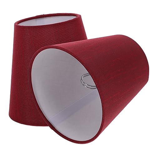 COOPHYA 2 Stück Clip Lampenschirm aus Stoff Moderner Lampenschirm für Tisch und Stehlampe Dekorative Lichtaccessoires Weinrot Installieren für Zuhause und Gastronomie COOPHYA 2 Stück Clip Lampenschirm aus Stoff Moderner Lampenschirm für Tisch und Stehlampe Dekorative Lichtaccessoires Weinrot Installieren für Zuhause und Gastronomie von COOPHYA