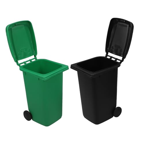 COOPHYA 2 Stück Mini Mülleimer Stifthalter Niedliche Tragbare Tischabfalleimer für Büro und Zuhause zur Aufbewahrung von Stiften Bleistiften und Kleinen Gegenständen Platzsparendes Design von COOPHYA