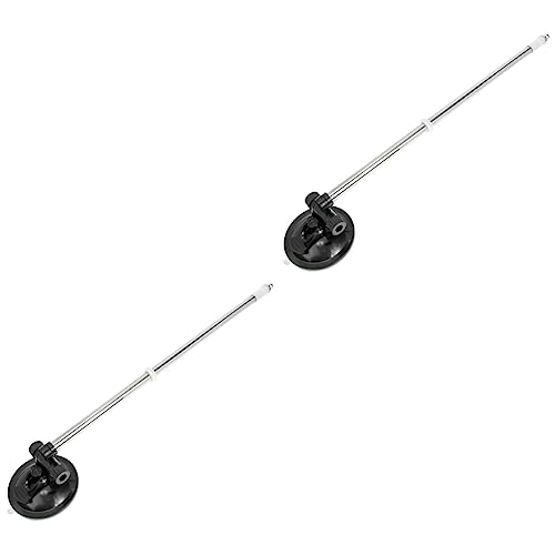COOPHYA 2 Stück Saugnapf Fahnenmast, LKW Fahnenmast Set, Auto Basis Fahnenmast, Auto Seitenfenster Fahnenmast, Auto Flaggenständerhalter, Saugnapf Fahnenhalter, Kfz Saugnapf von COOPHYA