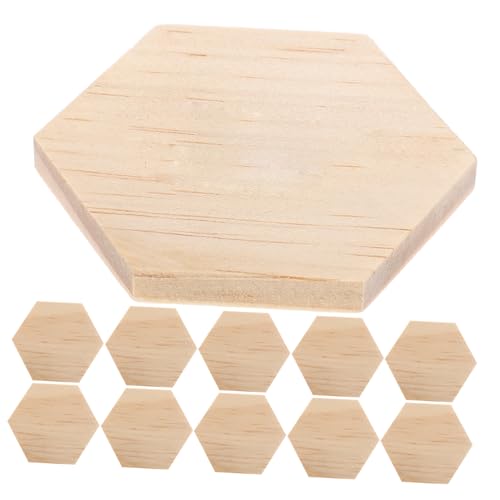 COOPHYA 25stücke Holzsechseck Unbehandelt Unbemalt Ausschnitt Sechseckige Holzscheiben Ornamente Für Hochzeiten Diy Zubehör von COOPHYA