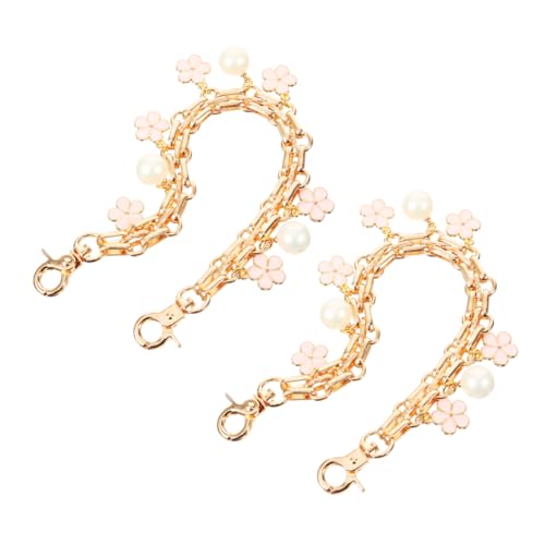 COOPHYA 2Stück Teilige Handtaschenkette mit Blumenmuster Verstellbare Geldbörsen Gurtverlängerung für Kleine Umhängetaschen und Freizeitaktivitäten von COOPHYA