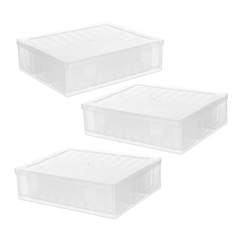 COOPHYA 3 Stück Teiliges Transparent Aufbewahrungsbox mit Stapelbare Fächerbox für Schreibtisch Aufbewahrung von Schmuck Bastelzubehör und Bürobedarf COOPHYA 3 Stück Teiliges Transparent Aufbewahrungsbox mit Stapelbare Fächerbox für Schreibtisch Aufbewahrung von Schmuck Bastelzubehör und Bürobedarf von COOPHYA